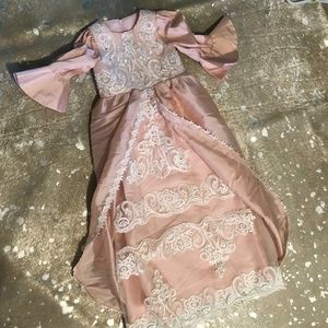 CHRISTENING GOWN PINK/MAUVE